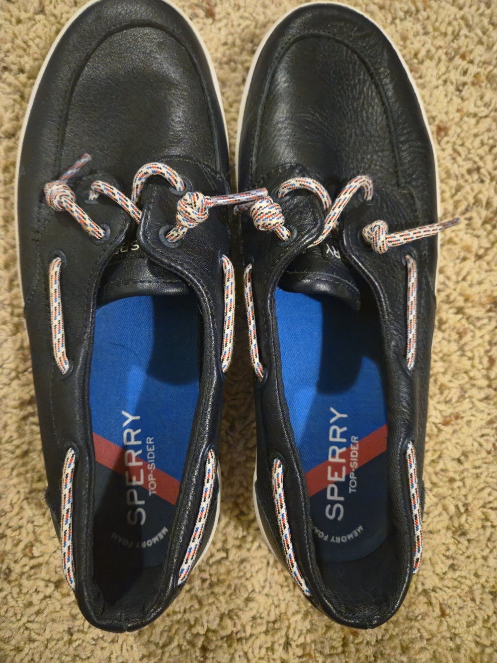 Sperry Women’s Navy Leather Boat Shoes